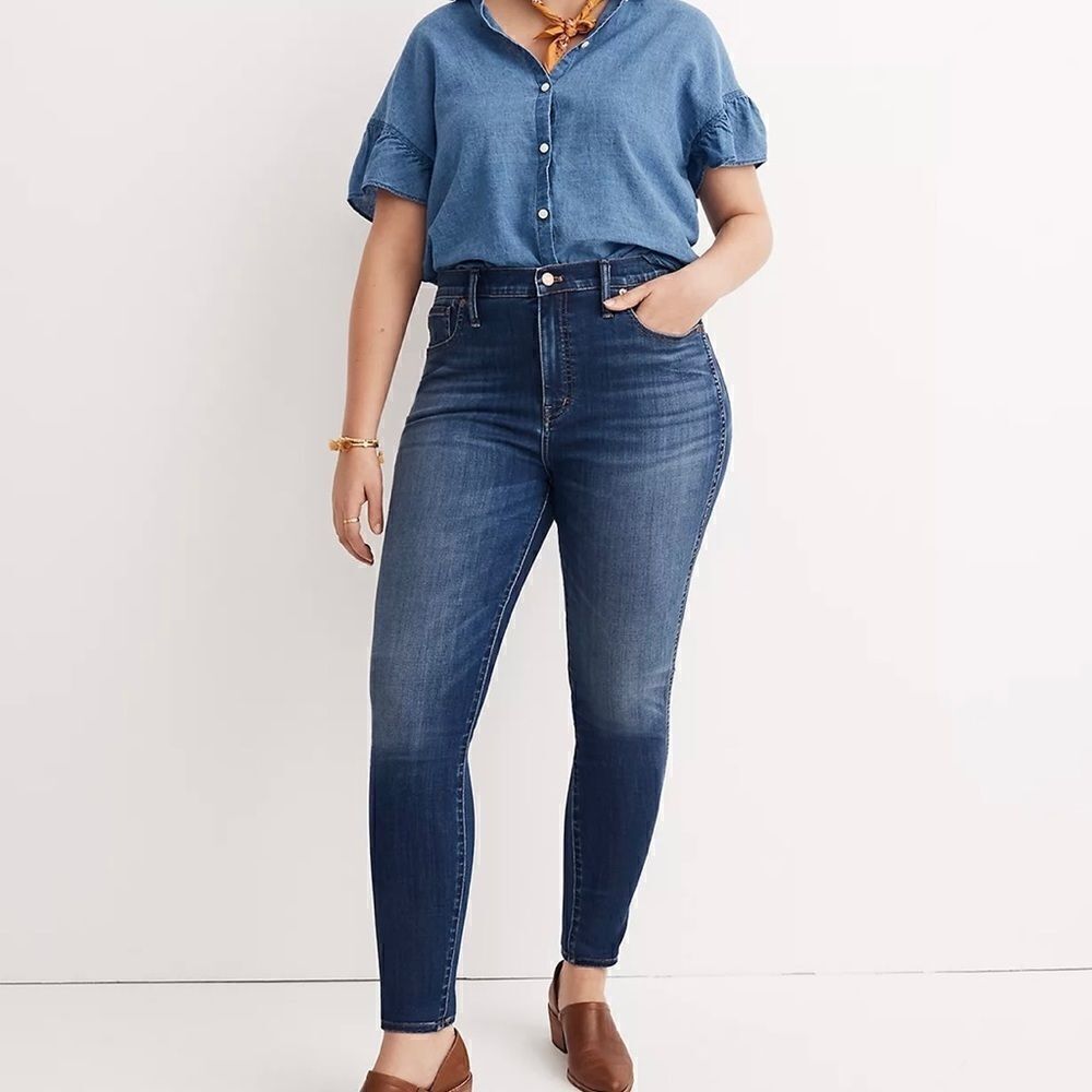 Madewell 10” High Rise Skinny Jeans Plus Size 36 stretch made